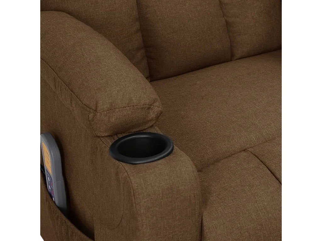 Fauteuil électrique de massage Marron Tissu
