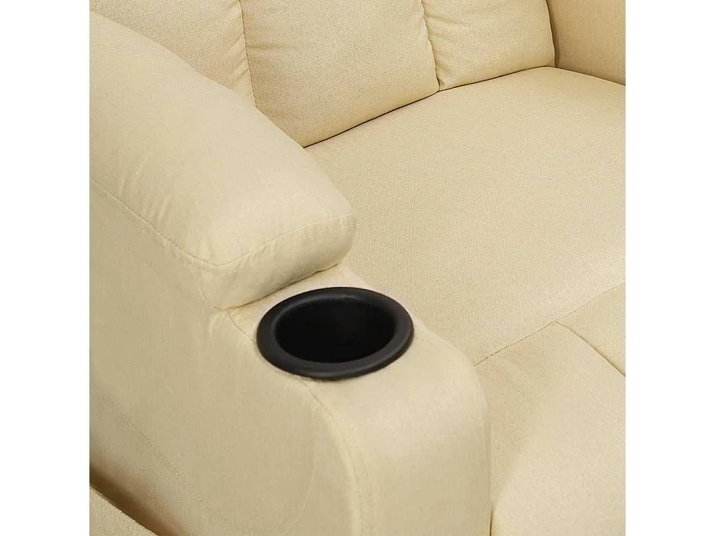 Poltrona elevatória de massagens elétrica tecido creme