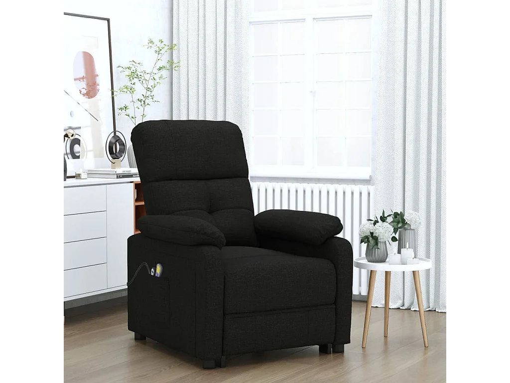 Fauteuil de massage Noir Tissu