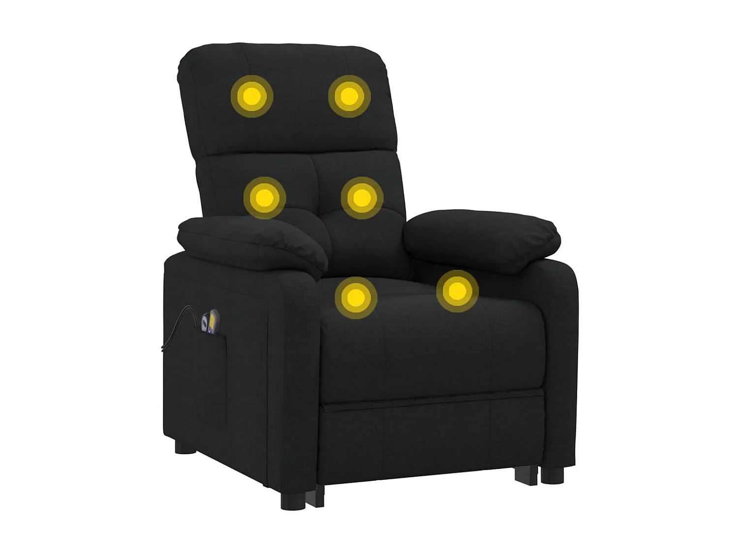 Fauteuil de massage Noir Tissu