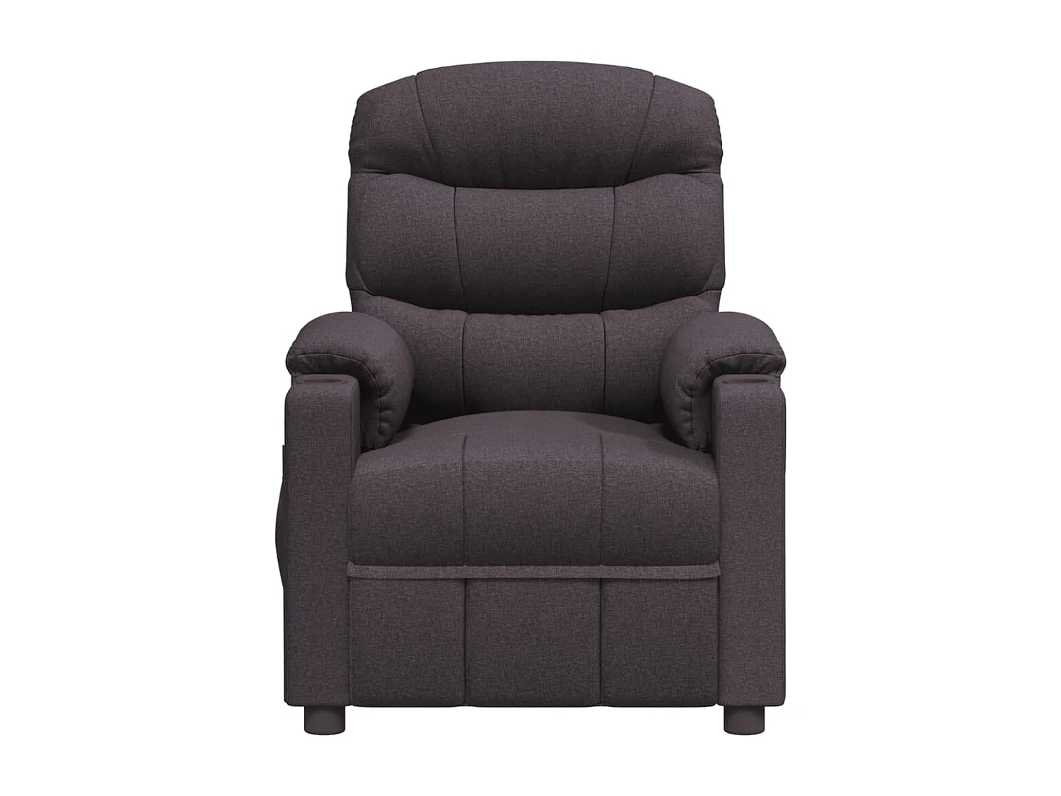 Sillón de masaje eléctrico tela marrón oscuro