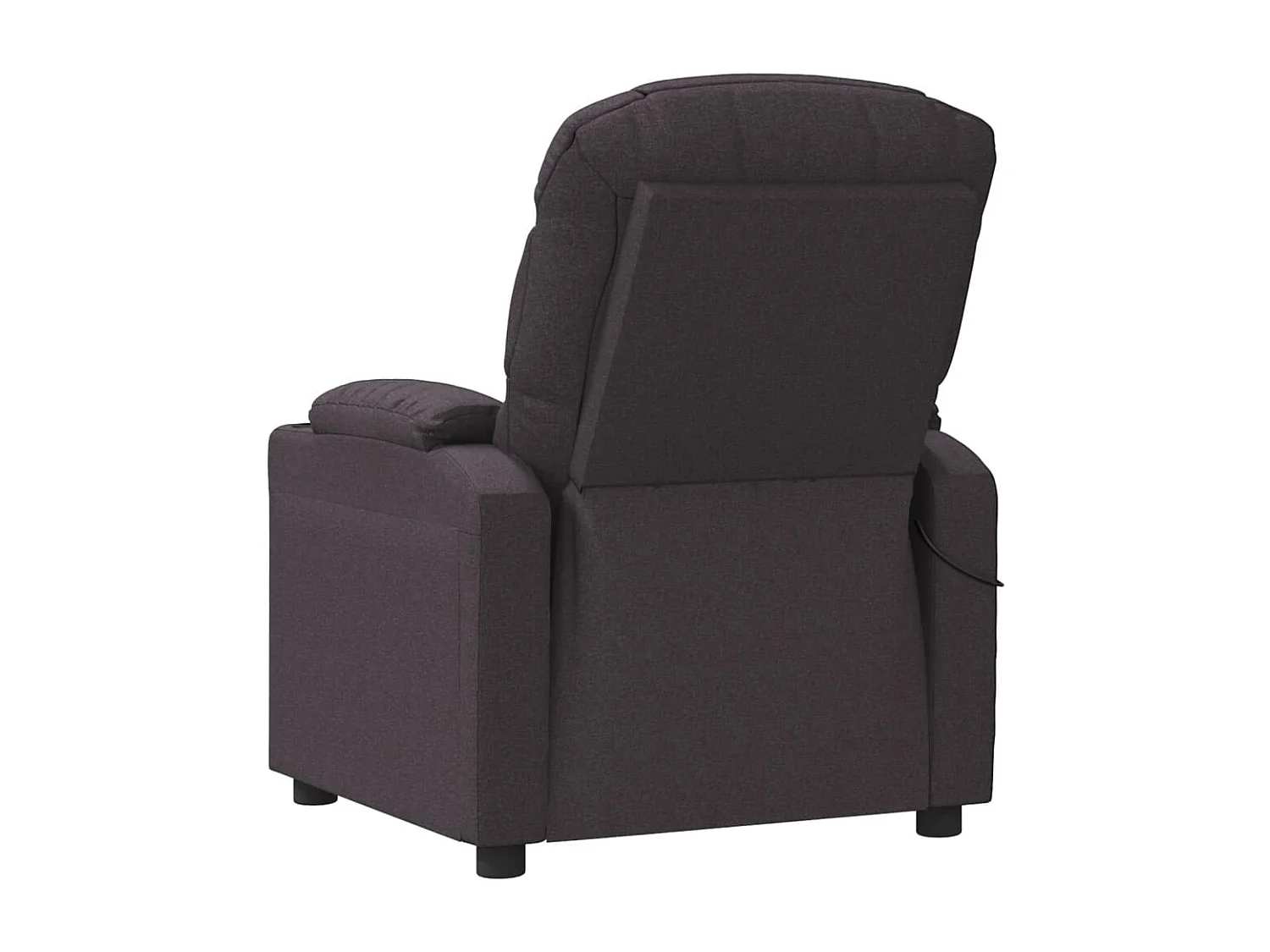 Sillón de masaje eléctrico tela marrón oscuro