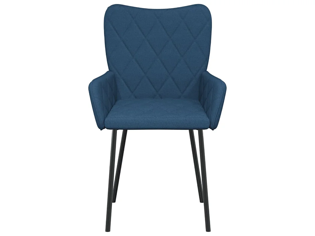 Eetkamerstoelen 2 st stof blauw