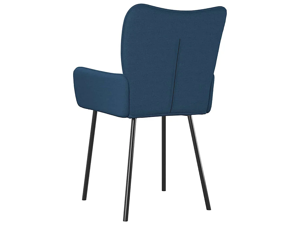 Cadeiras de jantar 2 pcs tecido azul