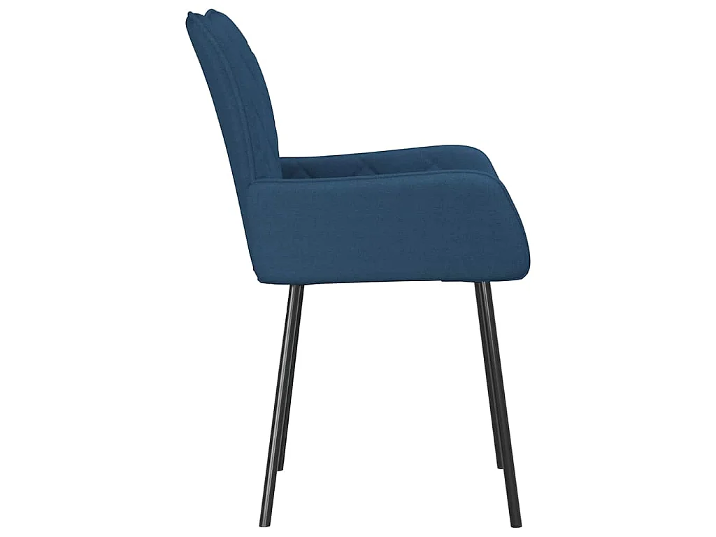 Cadeiras de jantar 2 pcs tecido azul