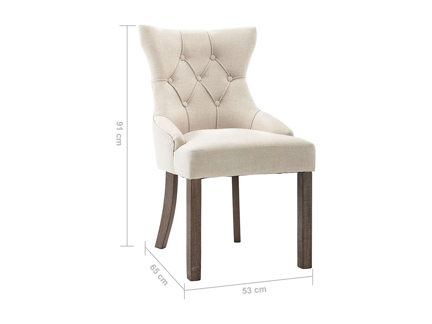 Esszimmerstühle 4 Stk. Beige Stoff