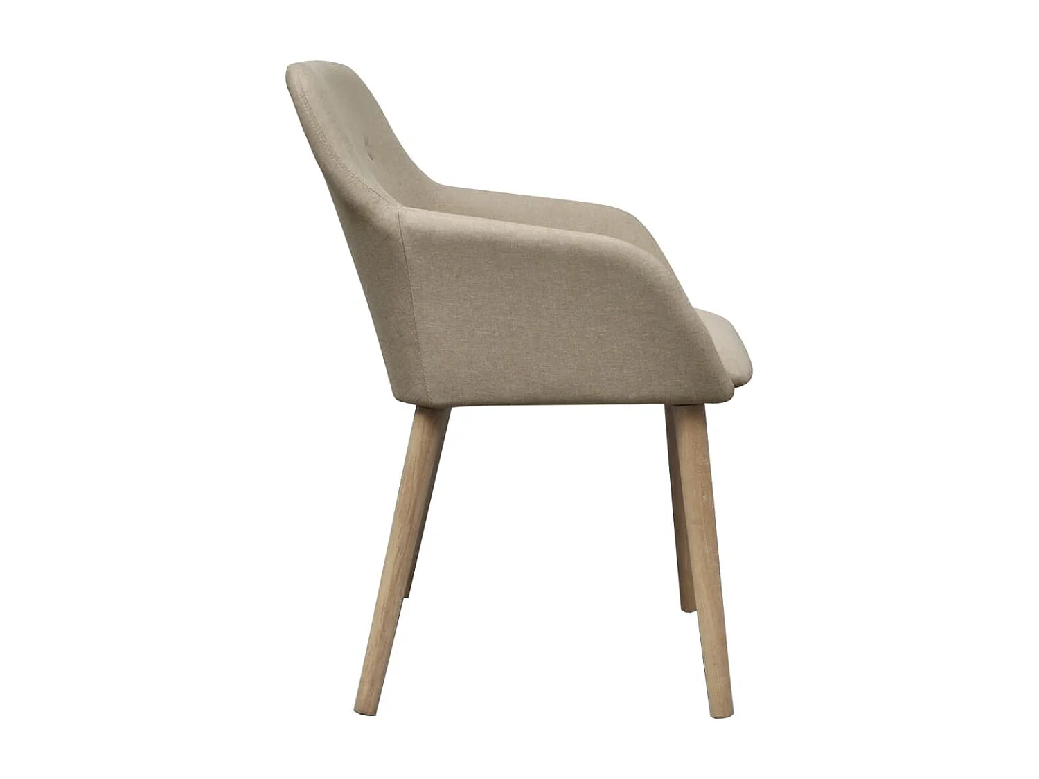 Esszimmerstühle 4 Stk. Beige Stoff und Massivholz Eiche