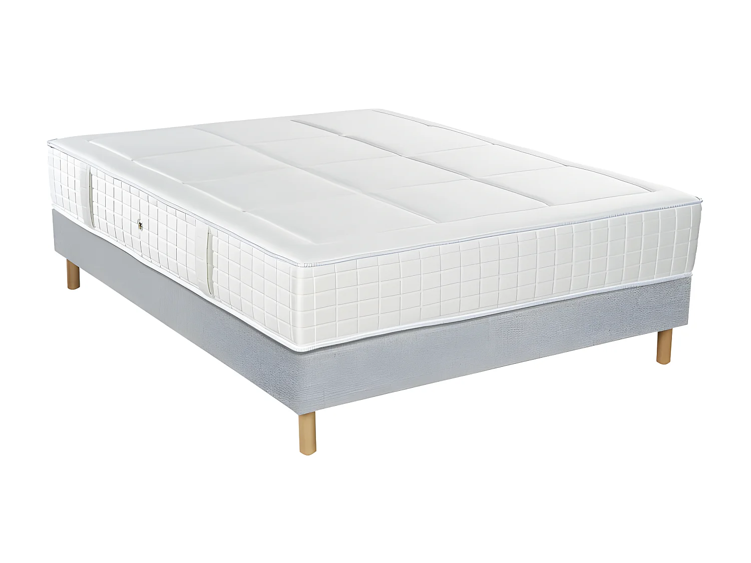 Ensemble Essenzia  SPRING 2600 Ferme + Sommier Tradition Graphic 19cm + Pieds 150x190 Ressorts