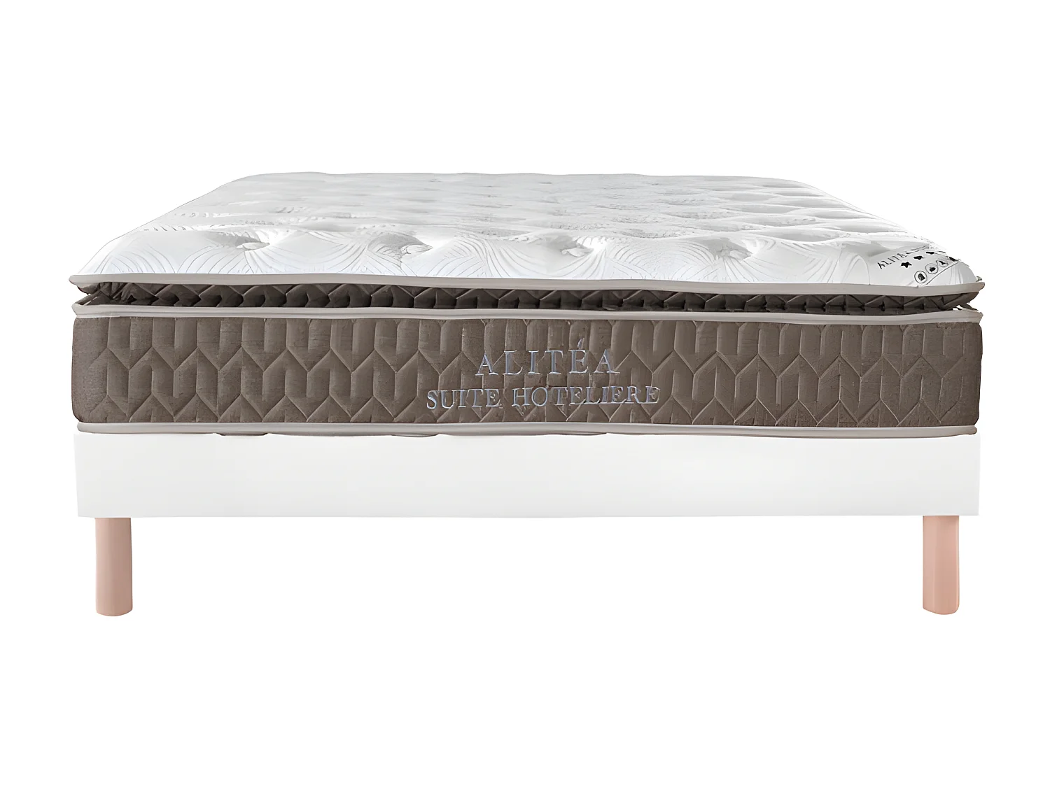 Ensemble Alitea SUPERBE TRÈS FERME + Sommier KIT + pieds 140x190 Ressorts