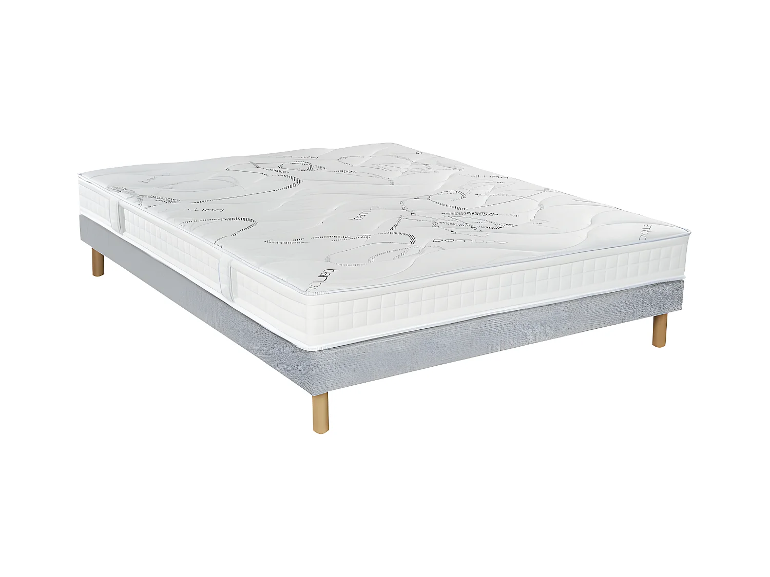Ensemble Essenzia  MORPHOZONE 215 + Sommier Tradition Graphic 13cm + Pieds 90x190 Latex