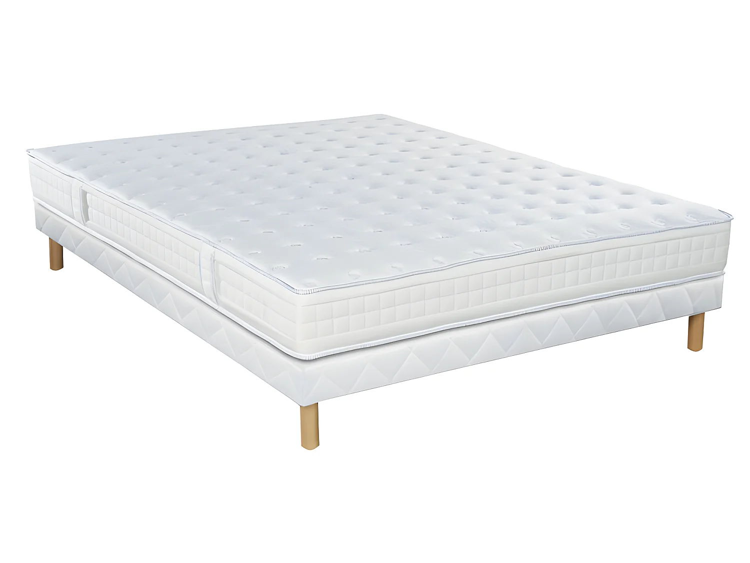 Ensemble Essenzia  CHARME + Sommier Tradition + Pieds 140x190 Mousse