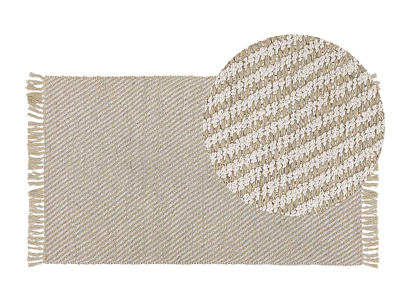 Dywan z juty 80 x 150 cm beżowy ALADAG
