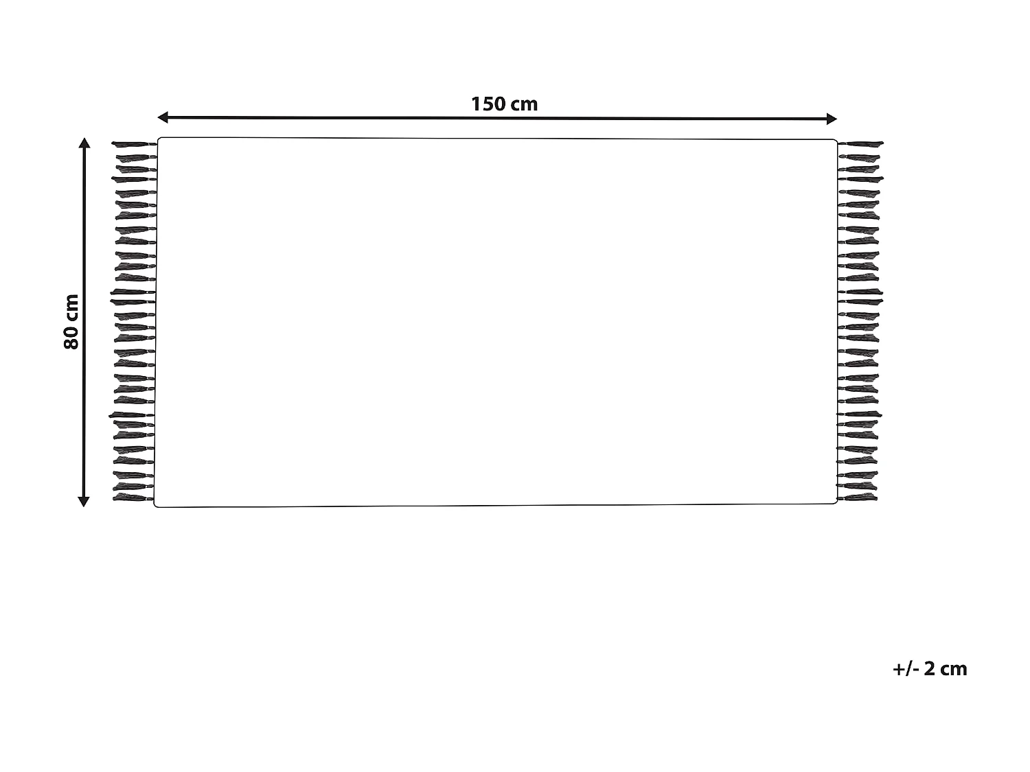 Vloerkleed ALADAG 80 x 150 cm Jute Beige