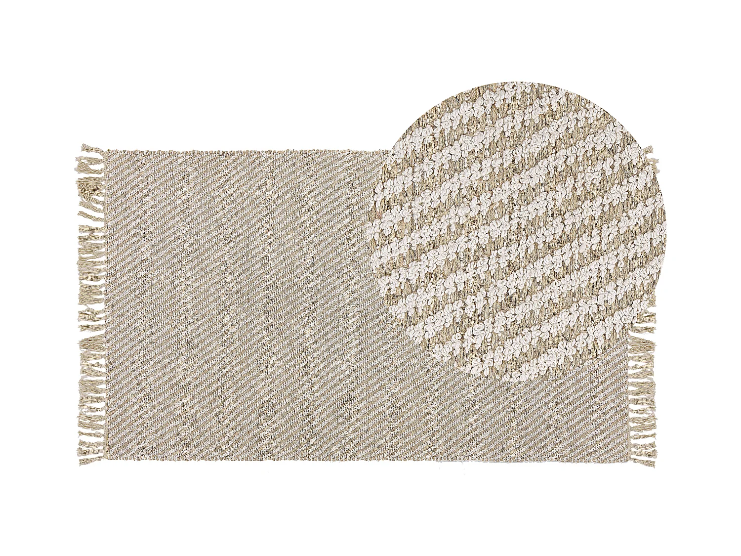 Tappeto in iuta 80 x 150 cm beige ALADAG