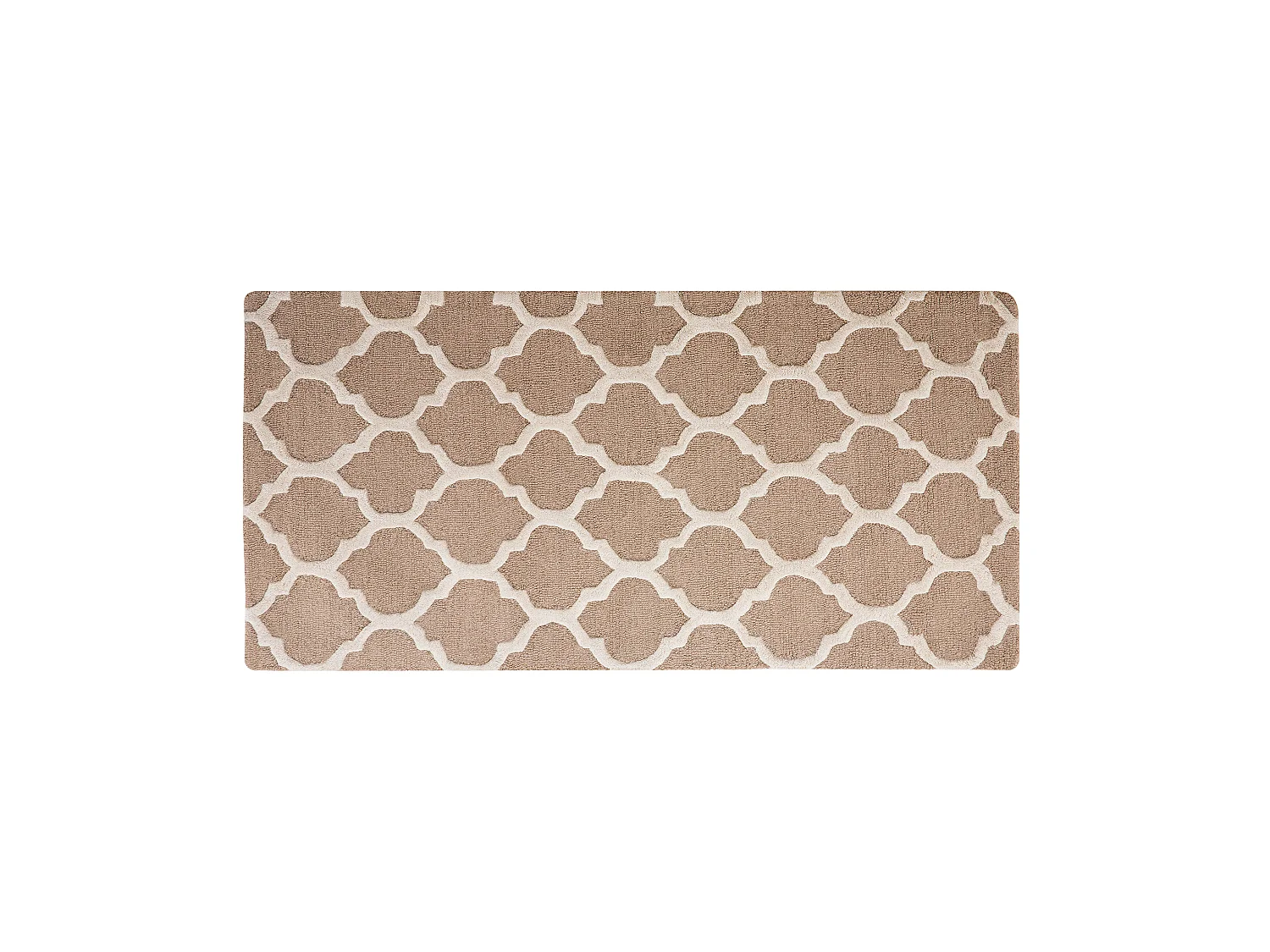 Alfombra de lana beige arena 80 x 150 cm ERBAA