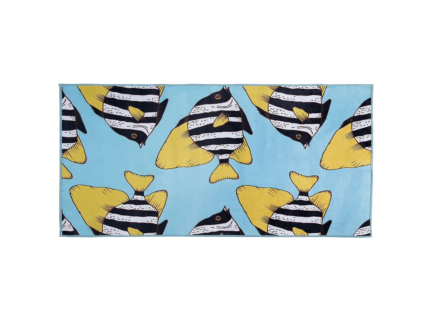 Vloerkleed polyester blauw 80 x 140 cm FIZME