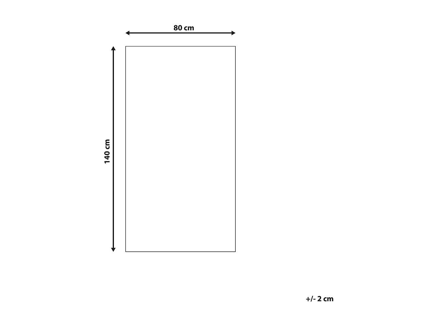 Vloerkleed polyester blauw 80 x 140 cm FIZME