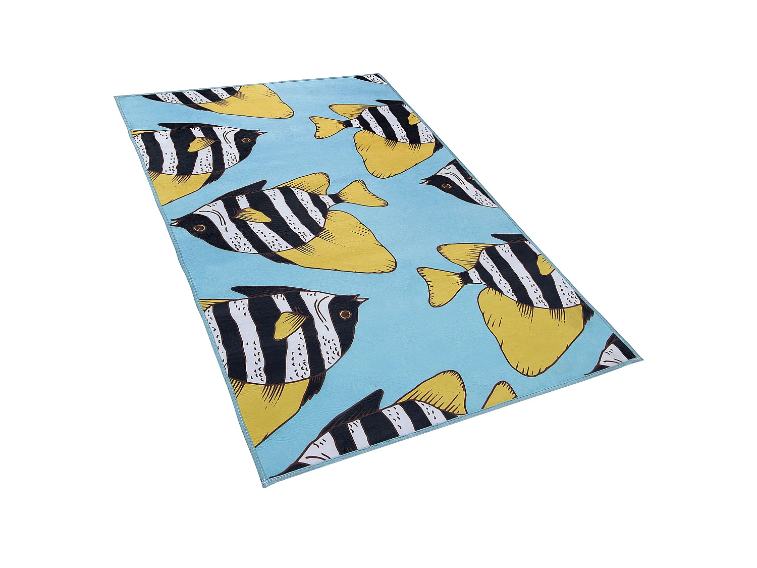 Vloerkleed polyester blauw 80 x 140 cm FIZME