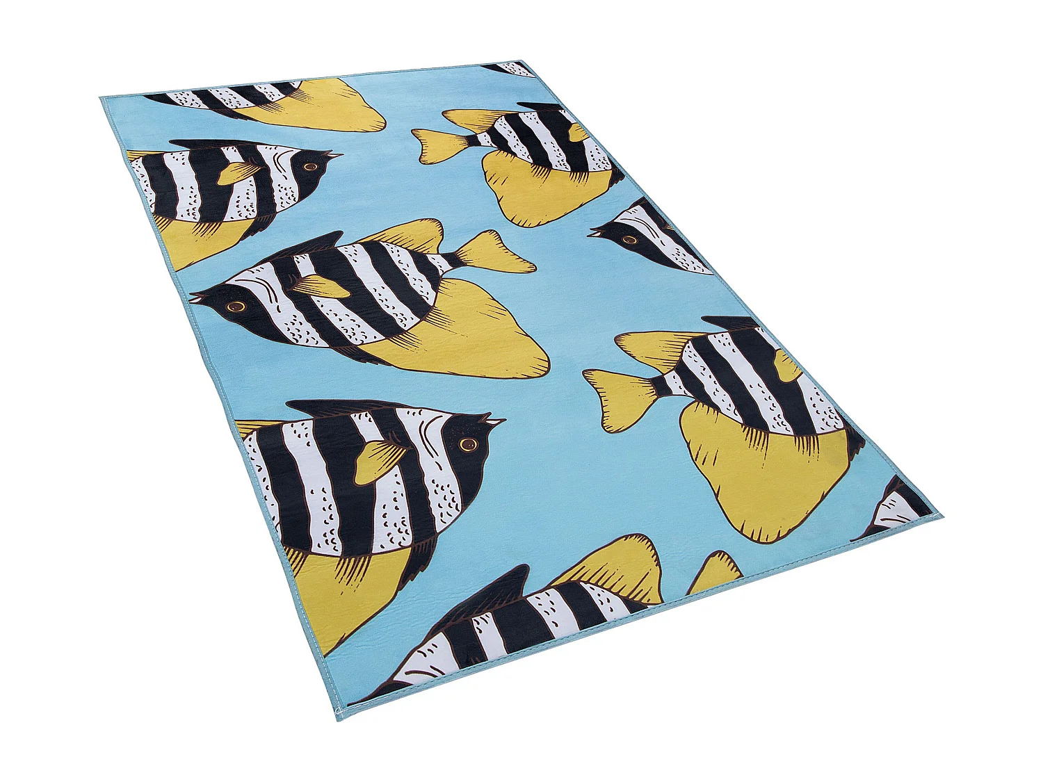 Vloerkleed polyester blauw 80 x 140 cm FIZME