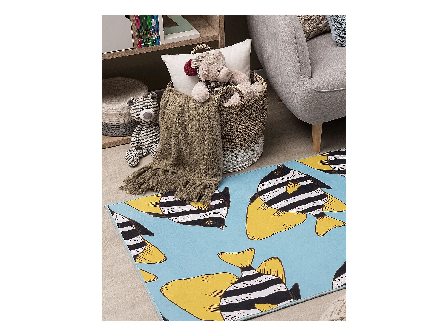 Tapis enfant FIZME Bleu 80 x 140 cm