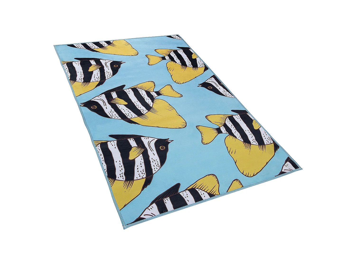 Tapete com padrão de peixes 80 x 140 cm FIZME