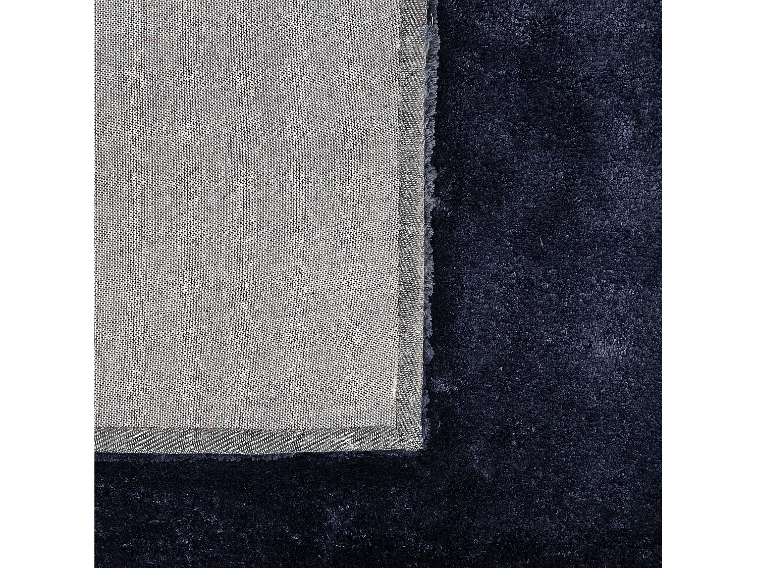 Tapis à poils longs EVREN Bleu foncé 140 x 200 cm