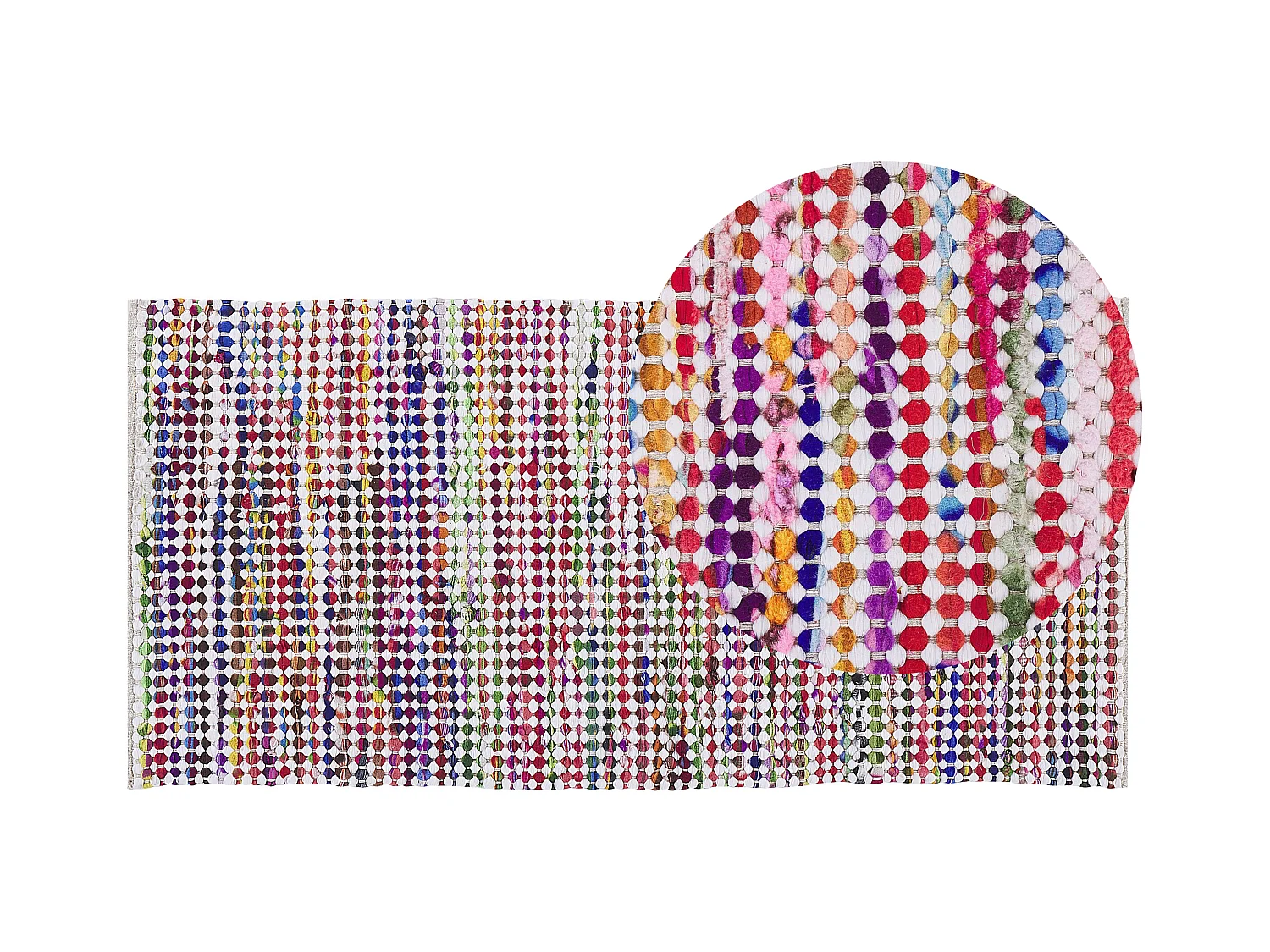 Vloerkleed polyester meerkleurig 80 x 150 cm BELEN