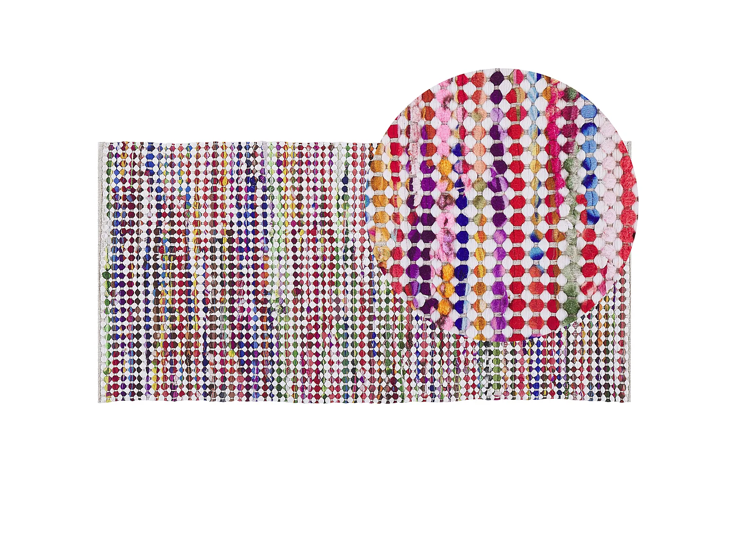 Vloerkleed polyester meerkleurig 80 x 150 cm BELEN
