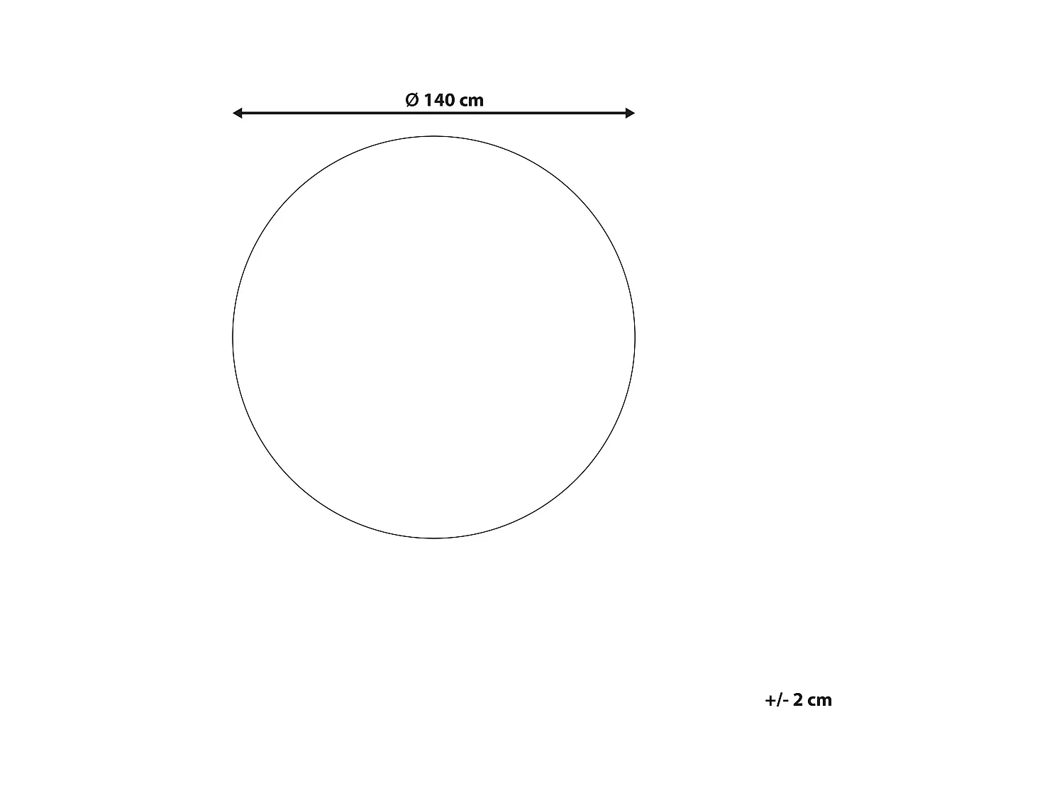 Teppich blau ⌀ 140 cm Shaggy CIDE