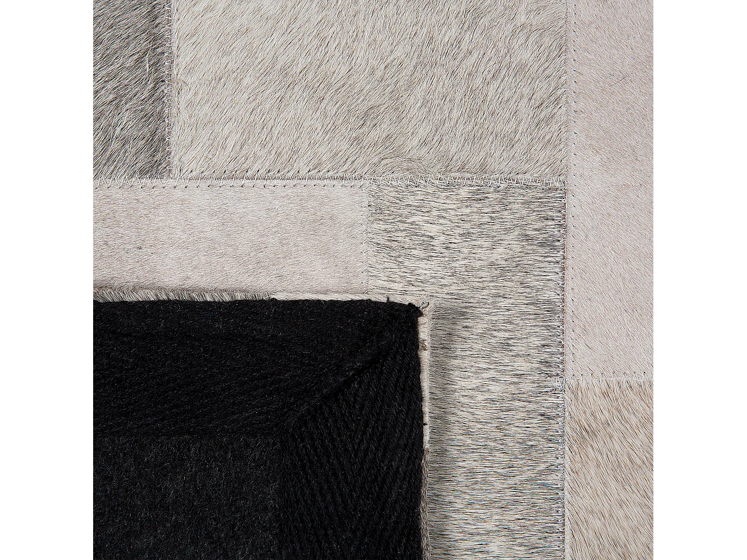 Tapis en cuir avec motifs géométriques 160 x 230 cm KORFEZ