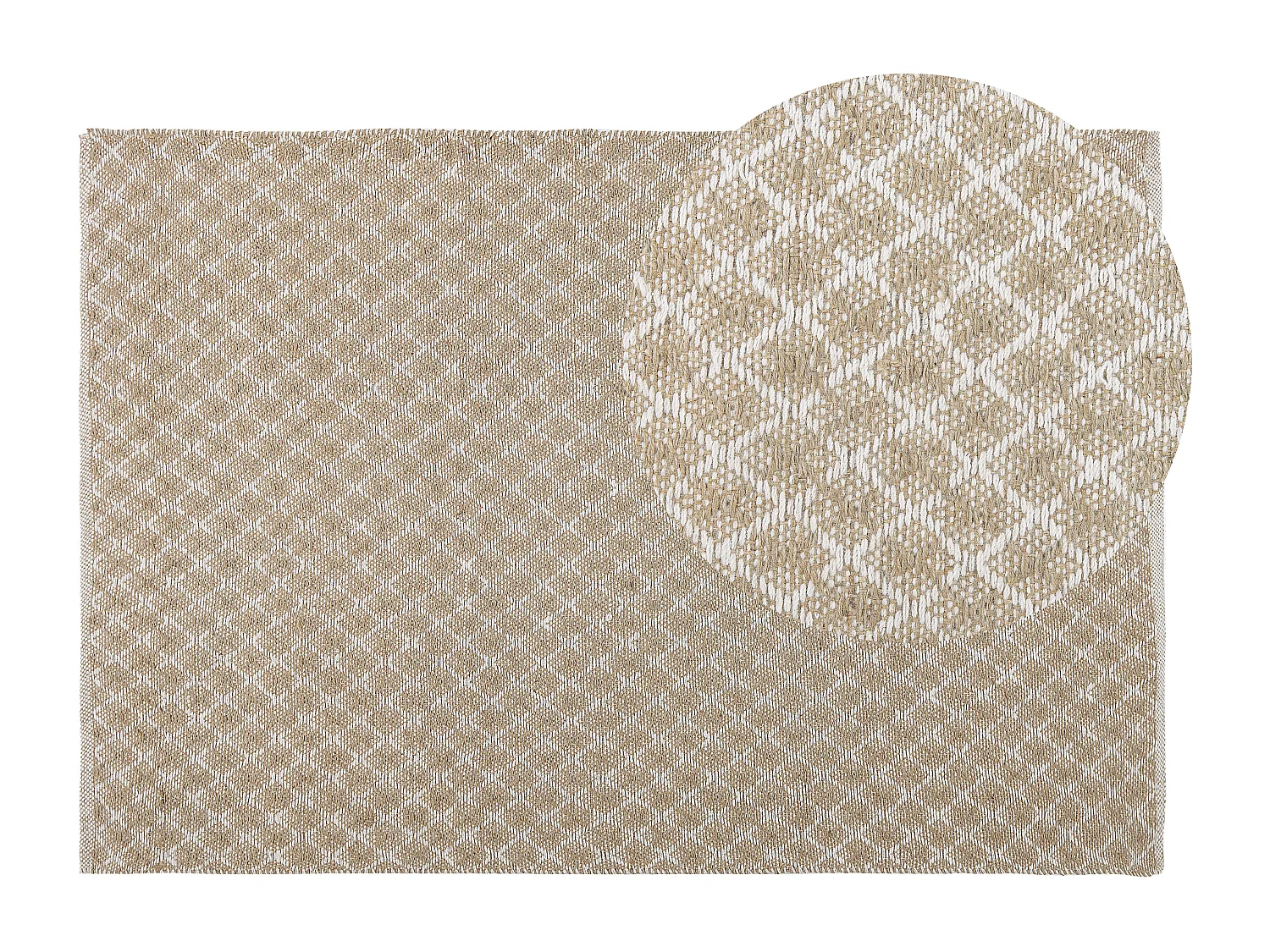 Vloerkleed jute beige 140 x 200 cm AKBEZ