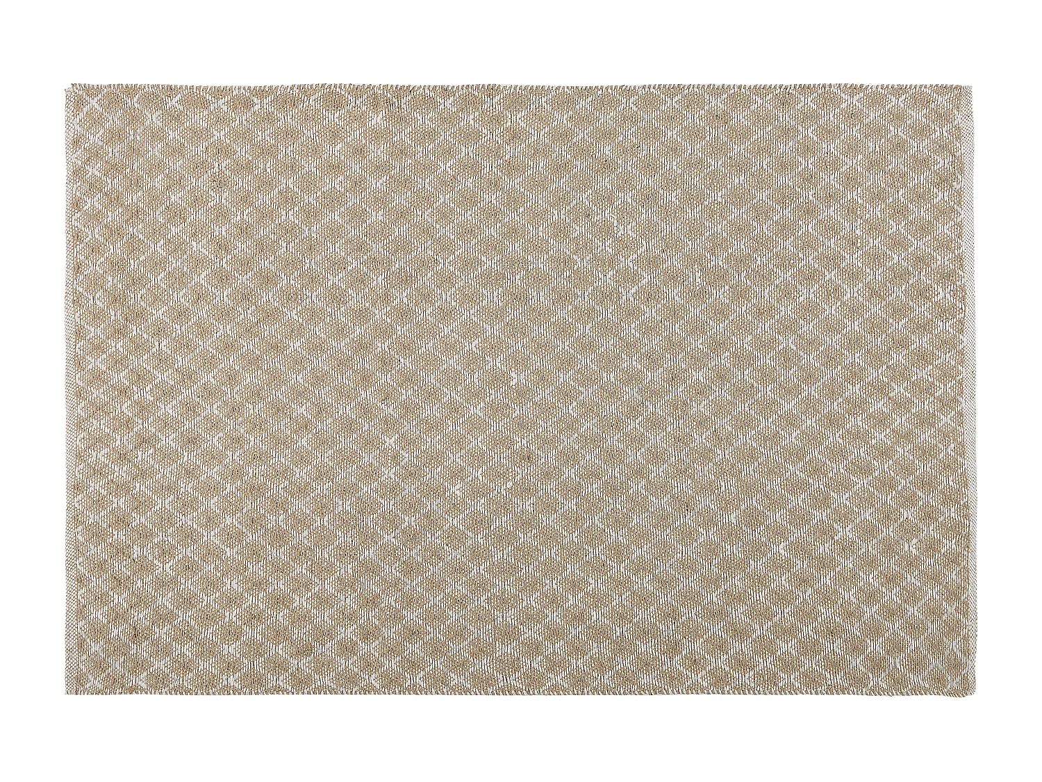 Tapis beige 140 x 200 cm motif à carreaux AKBEZ