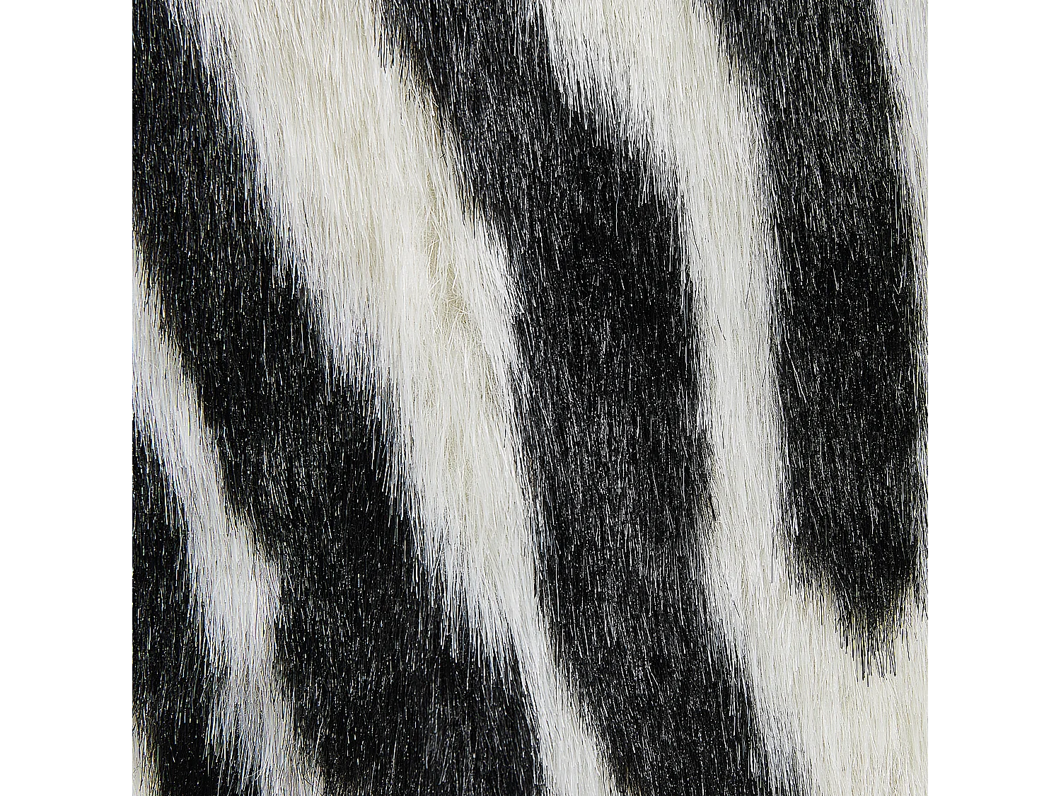 Kunstfell-Teppich Zebra schwarz / weiss 90 cm NAMBUNG