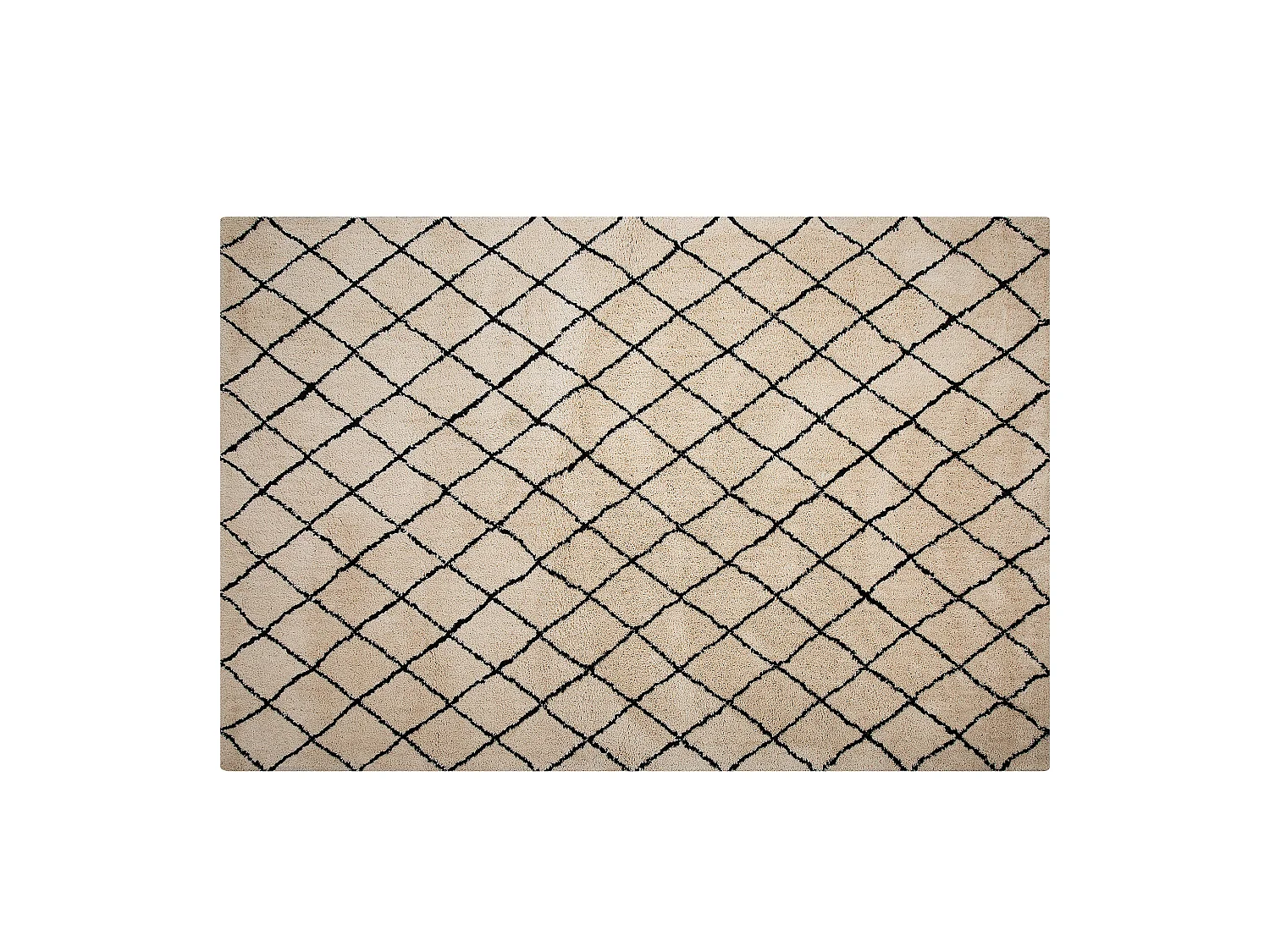 Vloerkleed polyester beige/zwart 200 x 300 cm MIDYAT