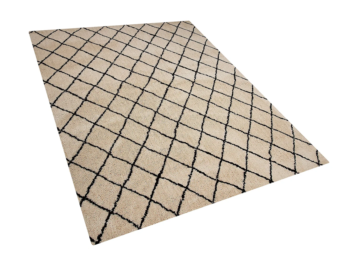 Vloerkleed polyester beige/zwart 200 x 300 cm MIDYAT