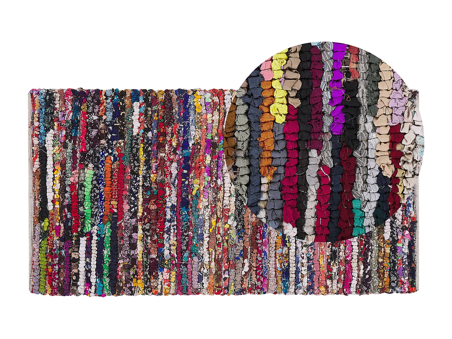 Vloerkleed polyester meerkleurig 80 x 150 cm BAFRA