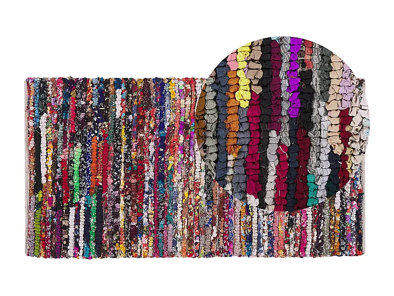 Vloerkleed polyester meerkleurig 80 x 150 cm BAFRA