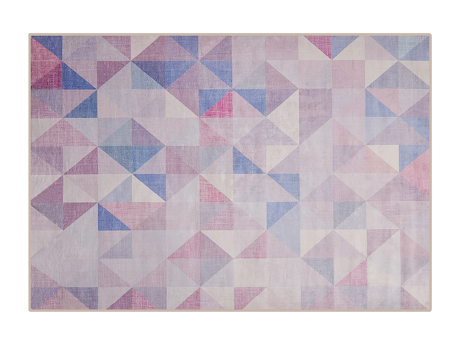 Teppich blau-grau 160 x 230 cm geometrisches Muster Kurzflor KARTEPE