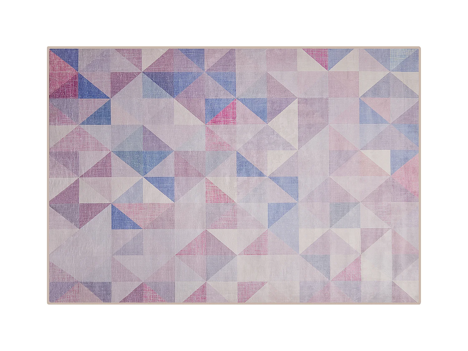 Teppich blau-grau 160 x 230 cm geometrisches Muster Kurzflor KARTEPE