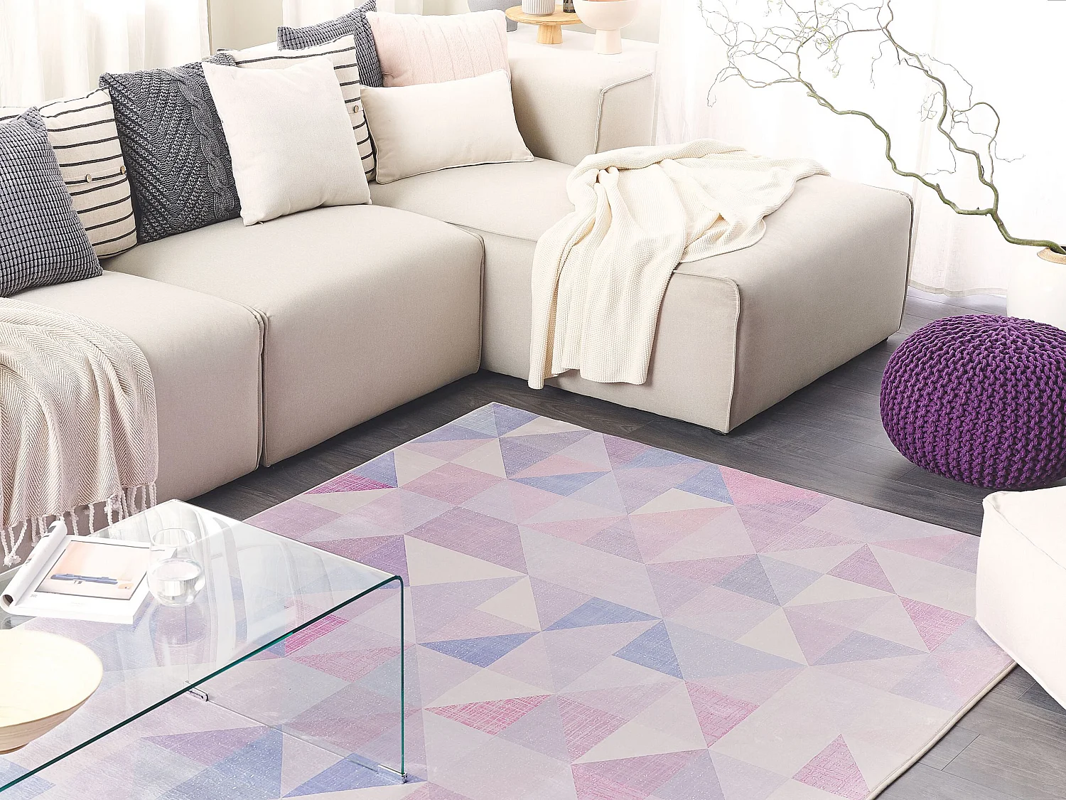 Alfombra azul/gris 160 x 230 cm KARTEPE