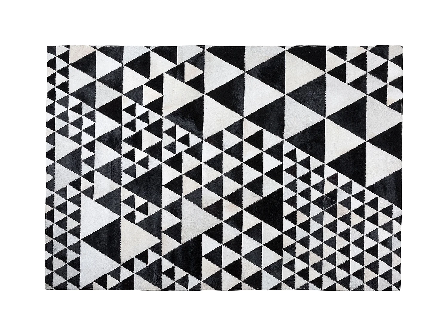 Vloerkleed ODEMIS 140 x 200 cm Leer Zwart