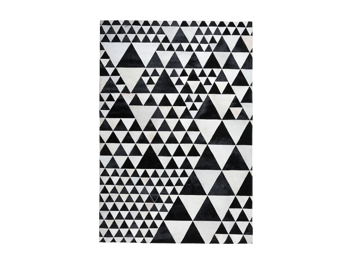 Vloerkleed ODEMIS 140 x 200 cm Leer Zwart