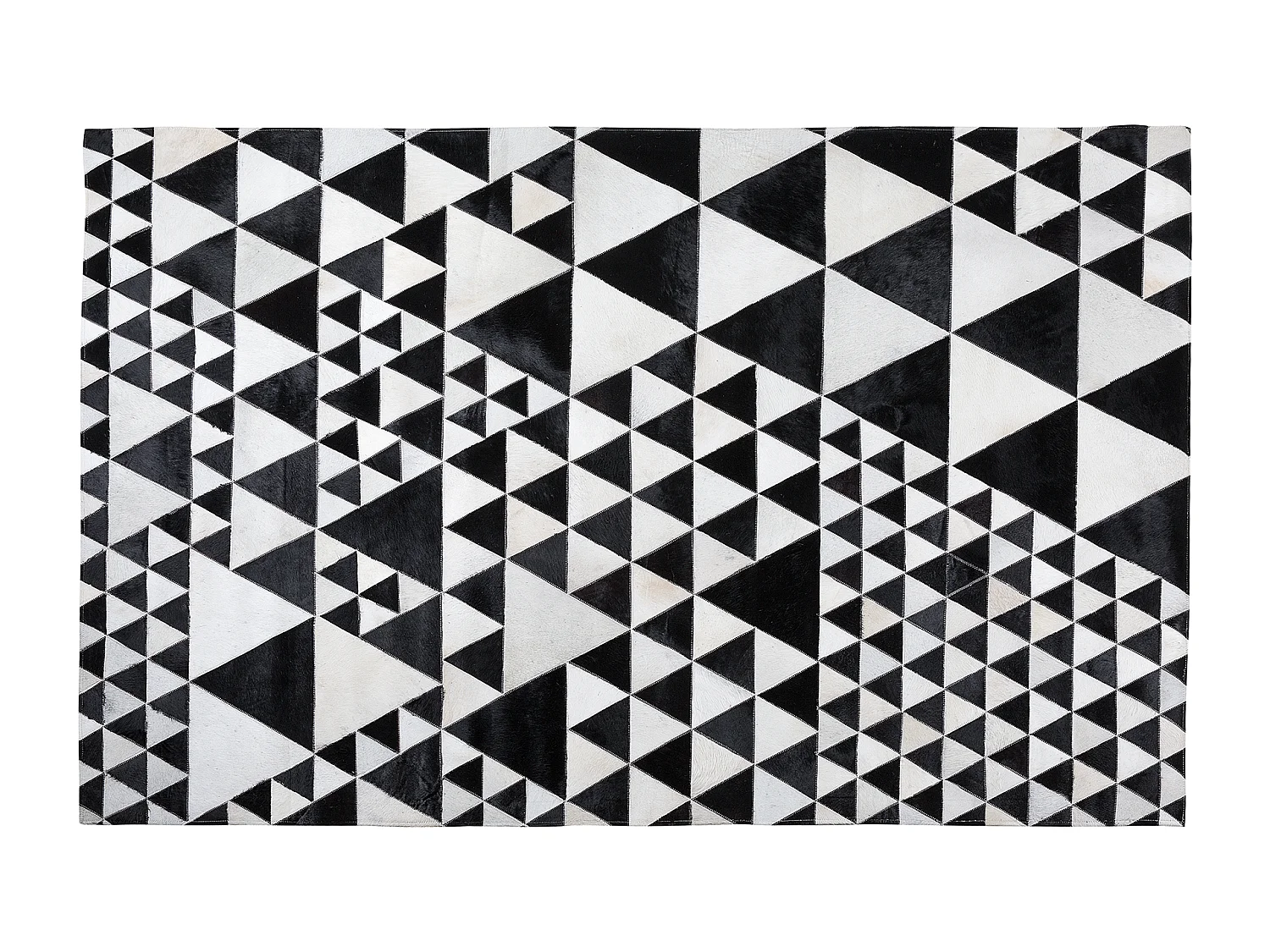 Vloerkleed ODEMIS 140 x 200 cm Leer Zwart