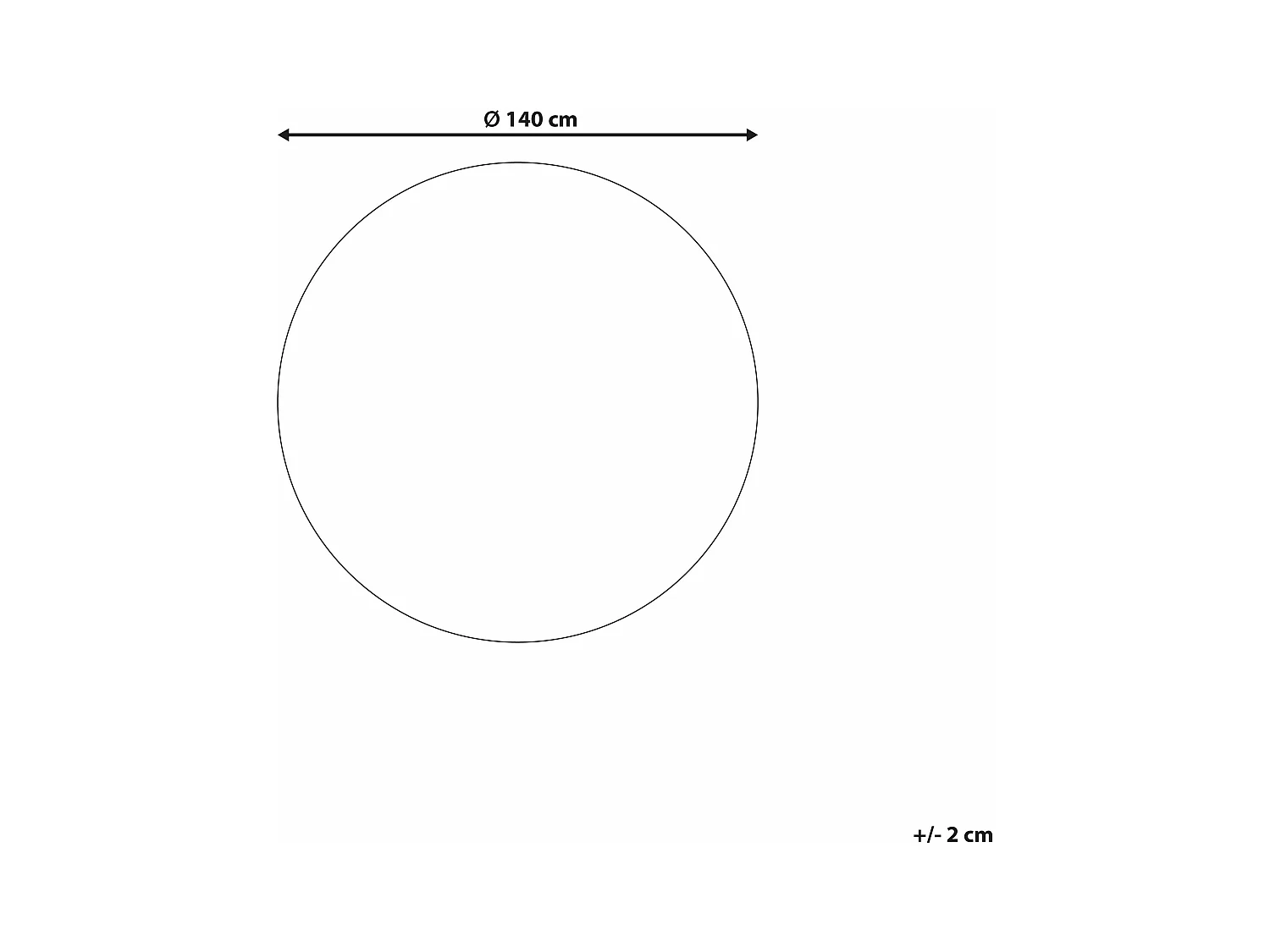 Alfombra negra ⌀ 140 cm CIDE