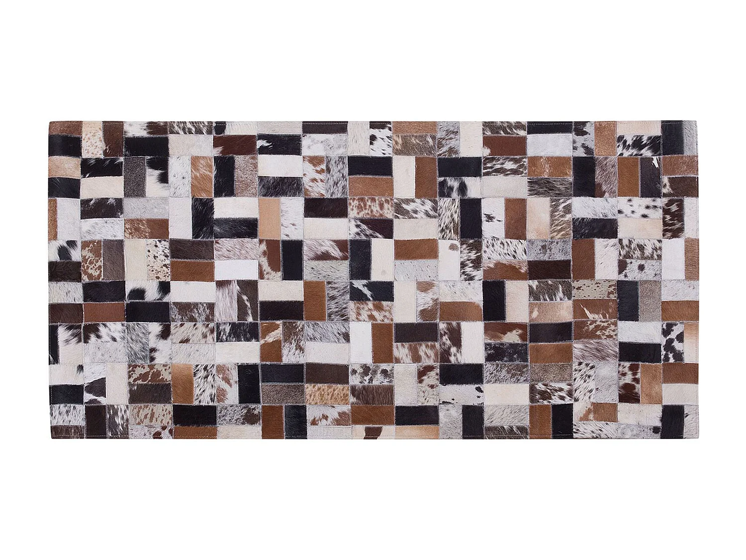 Tappeto rettangolare in pelle 80 x 150 cm CESME