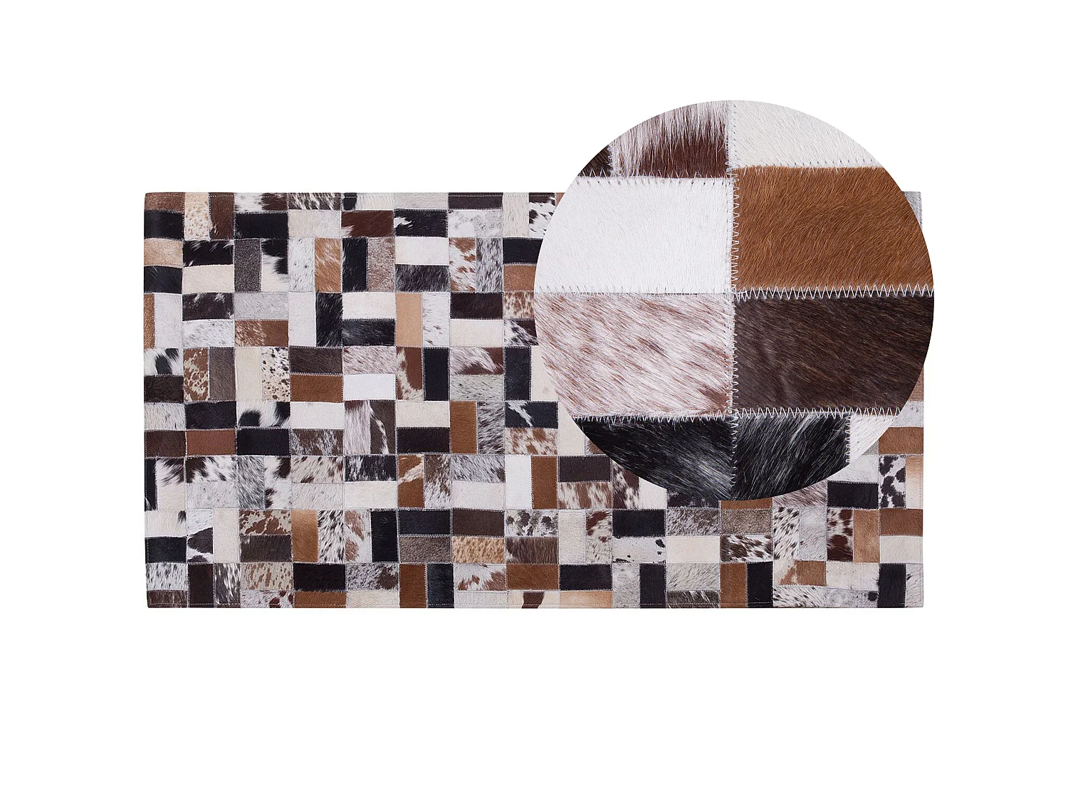 Tapis CESME 80 x 150 cm Cuir Multicolore