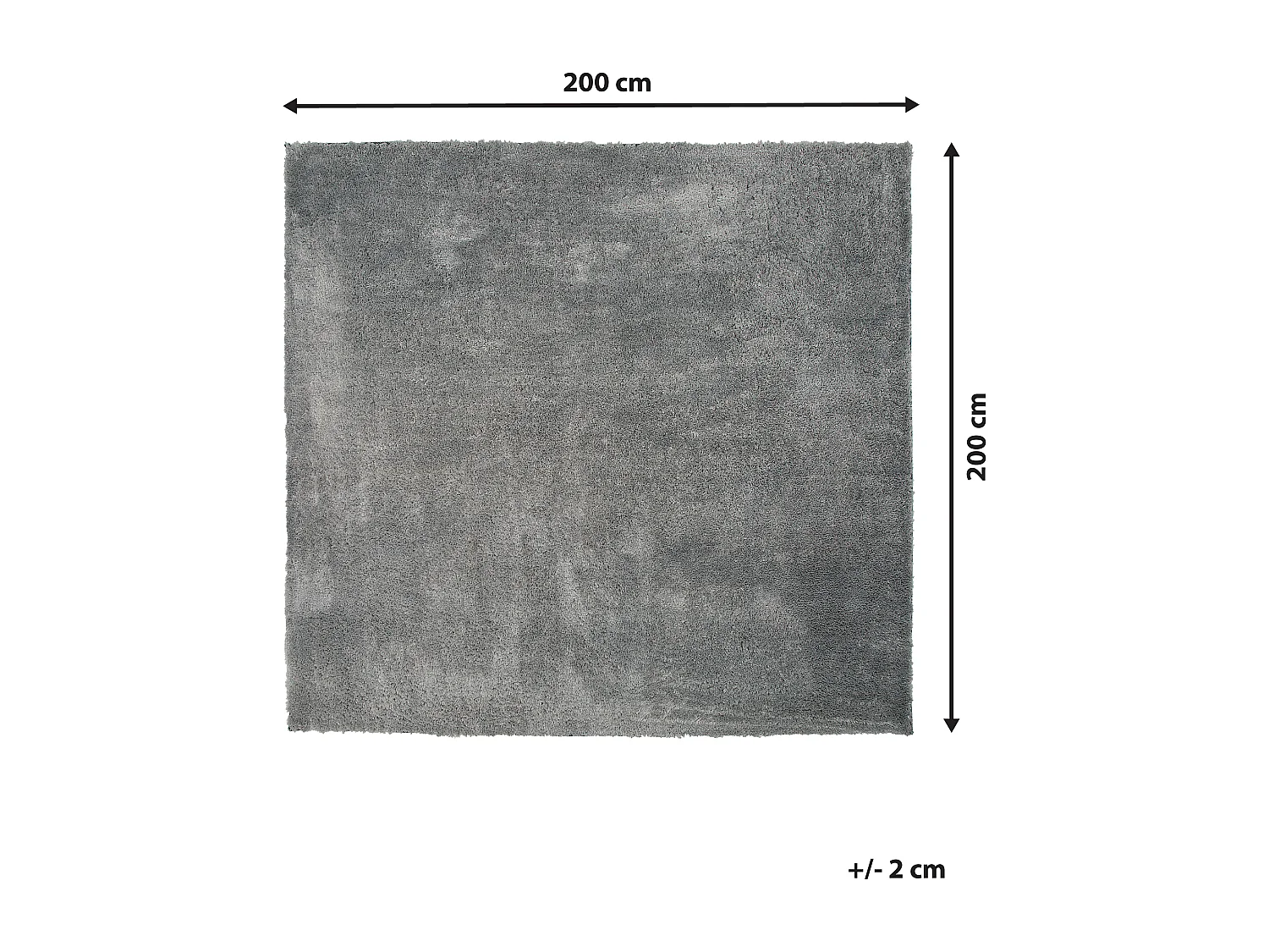 Tapis 200 x 200 cm gris EVREN
