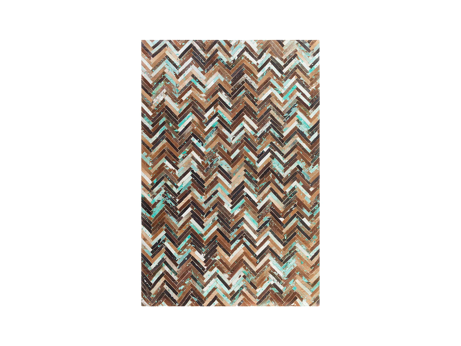 Vloerkleed AMASYA 140 x 200 cm Leer Bruin