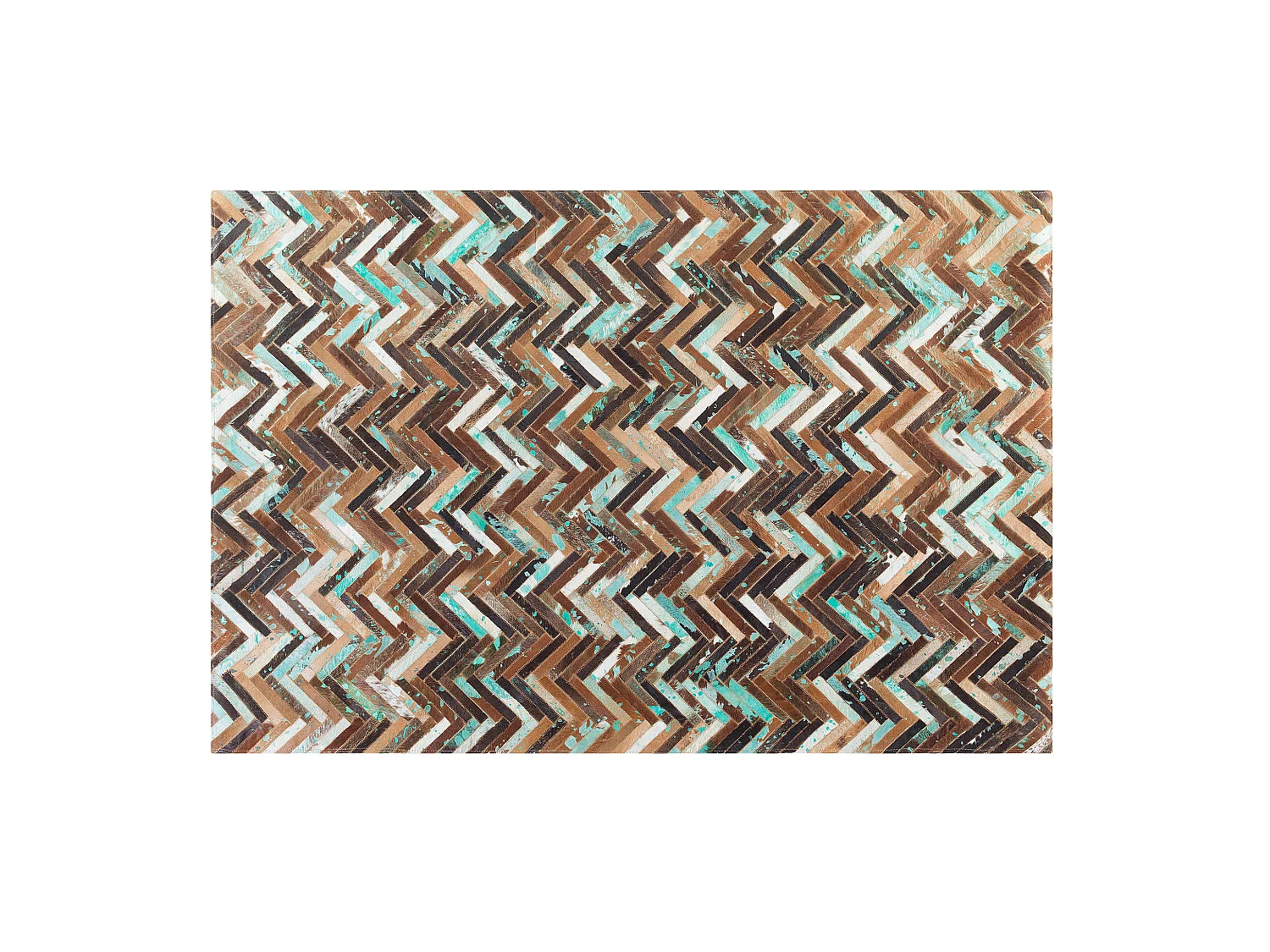 Vloerkleed AMASYA 140 x 200 cm Leer Bruin