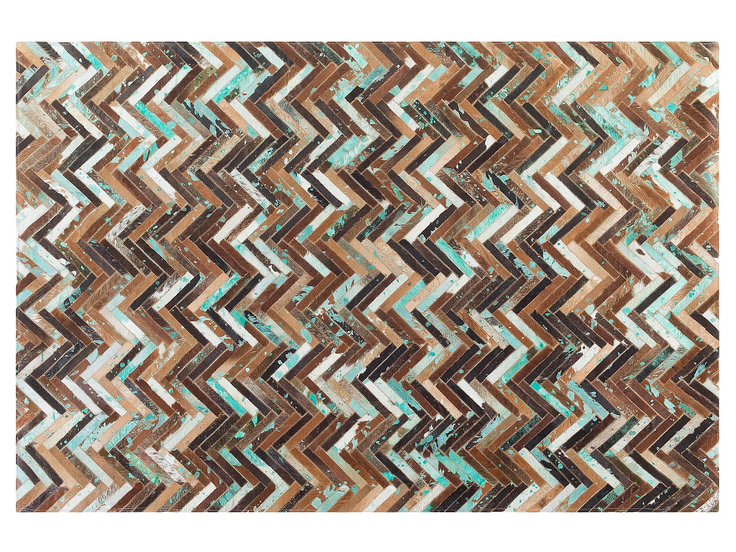 Rug AMASYA Brown 140 x 200 cm Leather